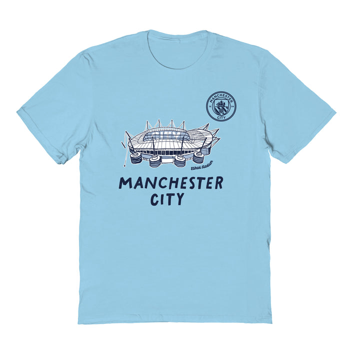 Manchester City Womens Light Blue Cotton Tshirt