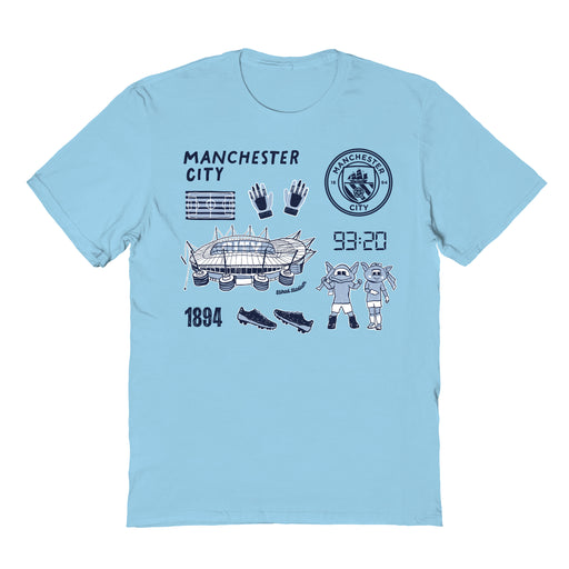 Manchester City Womens Light Blue Cotton Tshirt