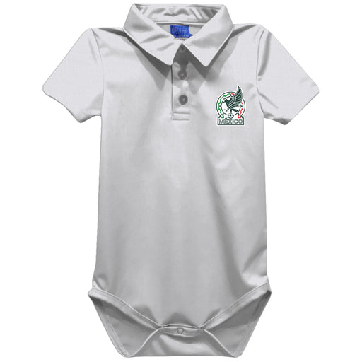 Mexico National Team Vive La Fete Solid Polo Bodysuit - White
