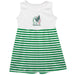 Mexico National Soccer Team Girls White Sleeveless Tank Dress Green Stripes on Skirt