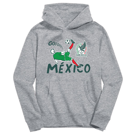 Mexico National Soccer Team Youth Grey Pullover Cotton Hoodie