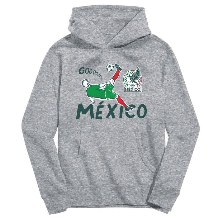 Mexico National Soccer Team Youth Grey Pullover Cotton Hoodie