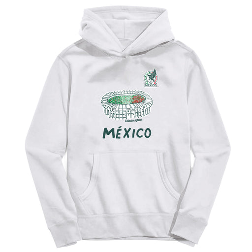 Mexico National Soccer Team Youth White Pullover Cotton Hoodie