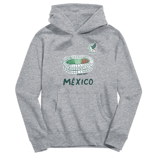 Mexico National Soccer Team Youth Grey Pullover Cotton Hoodie