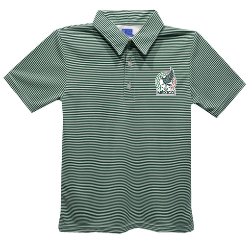 Mexico National Team Vive La Fete Pencil Stripe Polo - Green - Vive La Fête - Online Apparel Store