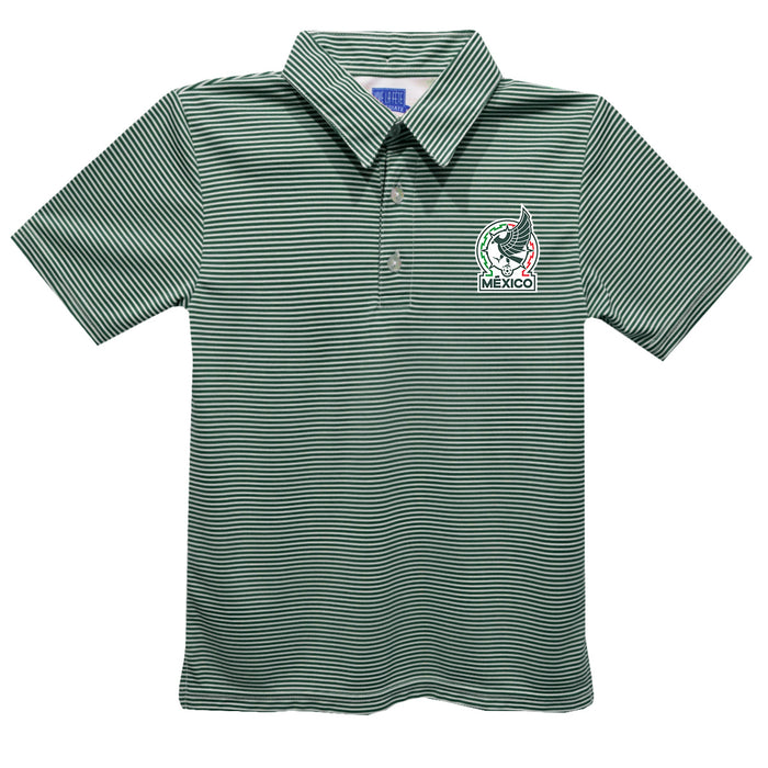 Mexico National Team Vive La Fete Pencil Stripe Polo - Green - Vive La Fête - Online Apparel Store