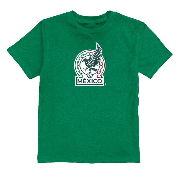Mexico National Soccer Team Impressions Artwork Green Youth Cotton T-Shirt