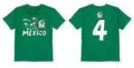 Mexico National Soccer Team Impressions Artwork Green Youth Cotton T-Shirt - Vive La Fête - Online Apparel Store