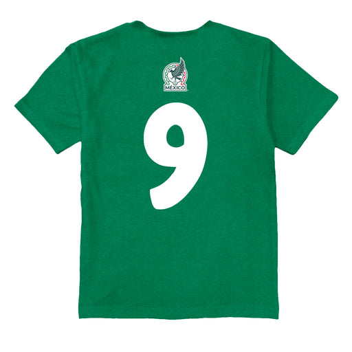 Mexico National Soccer Team Impressions Artwork Green Youth Cotton T-Shirt - Vive La Fête - Online Apparel Store