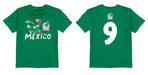 Mexico National Soccer Team Impressions Artwork Green Youth Cotton T-Shirt - Vive La Fête - Online Apparel Store