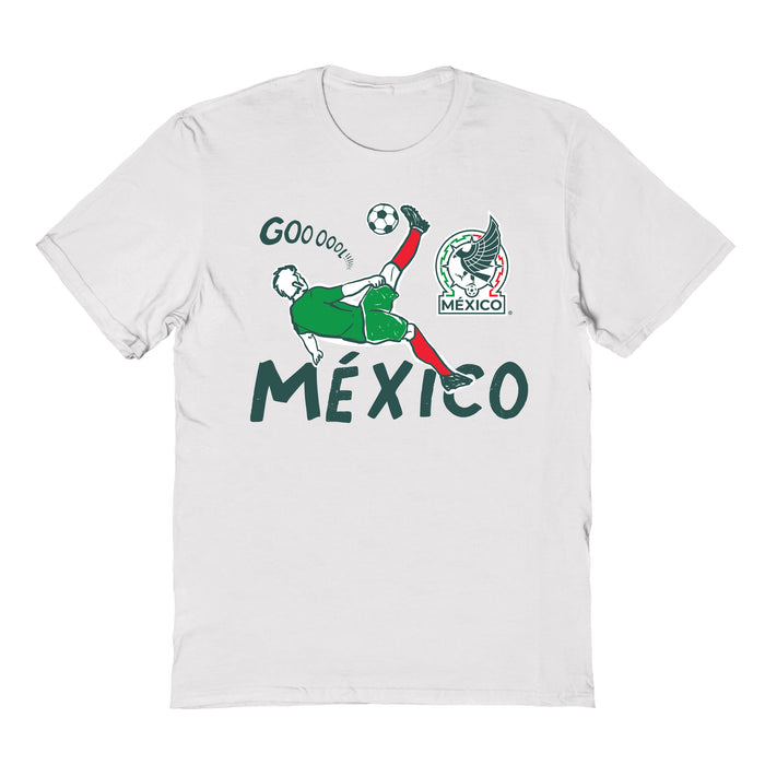 Mexico National Soccer Team Impressions Artwork White Youth Cotton T-Shirt