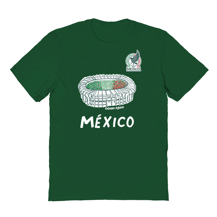 Mexico National Soccer Team Impressions Artwork Green Youth Cotton T-Shirt