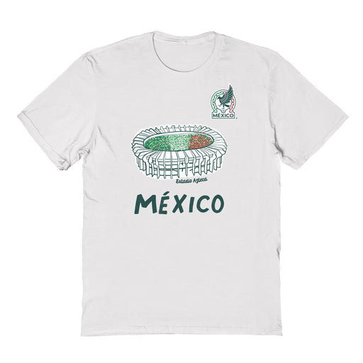 Mexico National Soccer Team Impressions Artwork White Youth Cotton T-Shirt