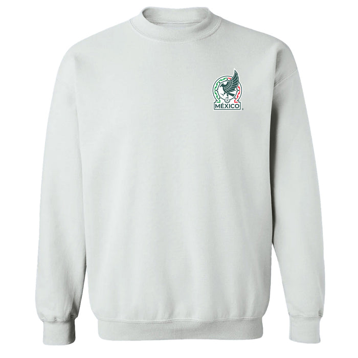 Mexico National Soccer Team Impressions Artwork Women Cotton Fleece Long Sleeve Crew Neck - Vive La Fête - Online Apparel Store
