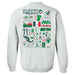 Mexico National Soccer Team Impressions Artwork Women Cotton Fleece Long Sleeve Crew Neck - Vive La Fête - Online Apparel Store