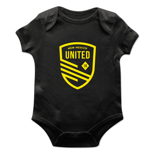 New Mexico United Cotton Short Sleeve Bodysuit With Logo Black