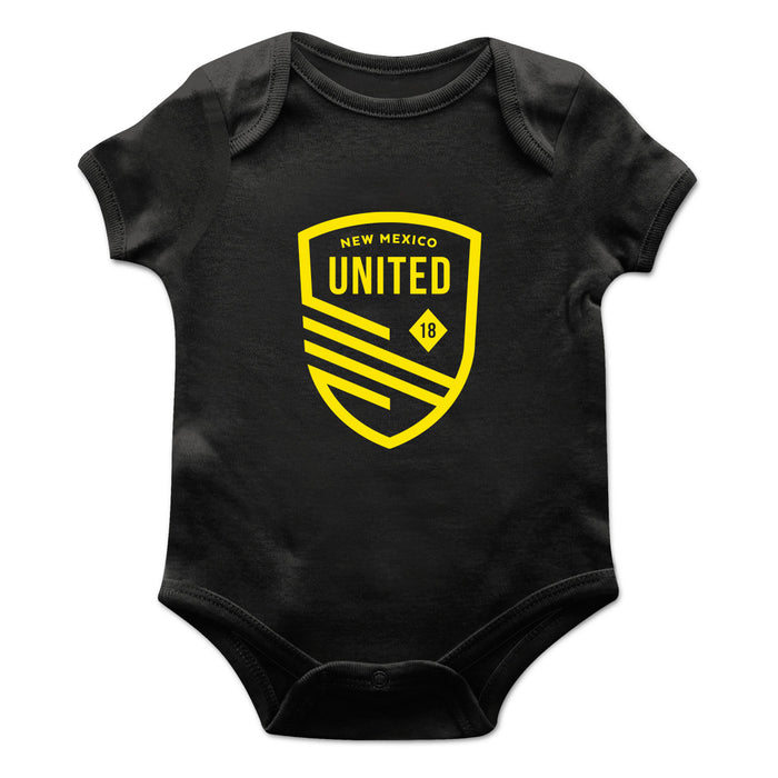 New Mexico United Cotton Short Sleeve Bodysuit With Logo Black