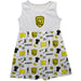 New Mexico United Repeat Print Impressions White Sleeveless Tank Dress