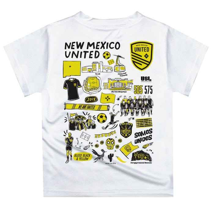 New Mexico United Impressions Artwork Boys White Short Sleeve Tee - Vive La Fête - Online Apparel Store