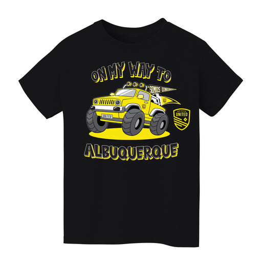 New Mexico United On My Way Monster Truck Black Cotton Short Sleeve Tee
