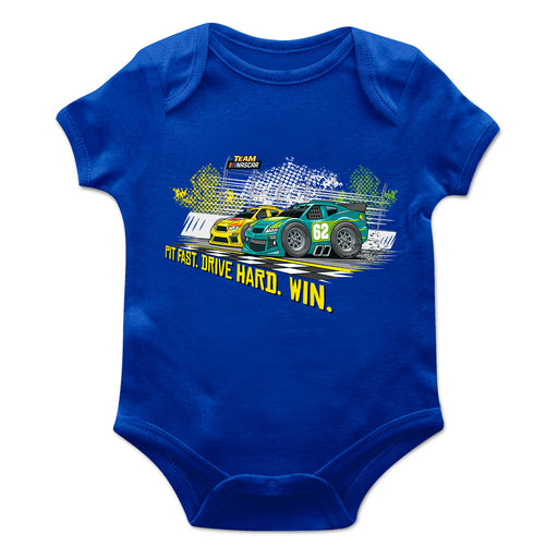NASCAR Merchandise Cotton Short Sleeve Bodysuit Royal