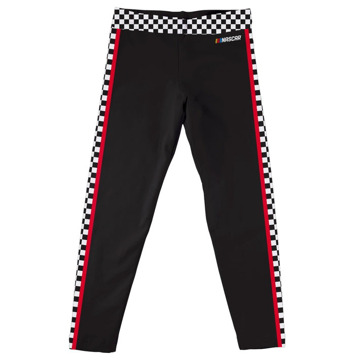 NASCAR Merchandise Girls Check Stripe Leggings Black