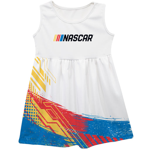 NASCAR Merchandise Abstract shapes Tank Dress - White