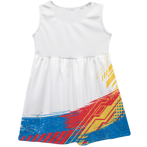 NASCAR Merchandise Abstract shapes Tank Dress - White - Vive La Fête - Online Apparel Store