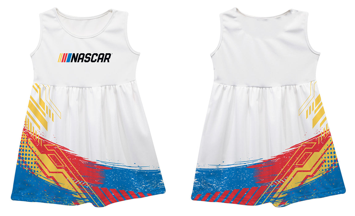 NASCAR Merchandise Abstract shapes Tank Dress - White - Vive La Fête - Online Apparel Store