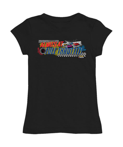 NASCAR Merchandise Girl´s Fitted Cotton T-shirt Black