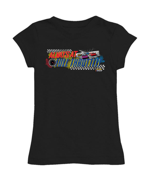 NASCAR Merchandise Girl´s Fitted Cotton T-shirt Black