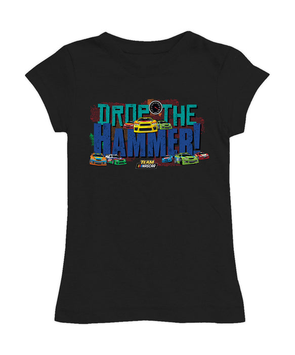 NASCAR Merchandise Girl´s Fitted Cotton T-shirt Black
