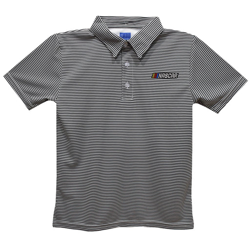 NASCAR Vive La Fete Pencil Stripe Polo - Black