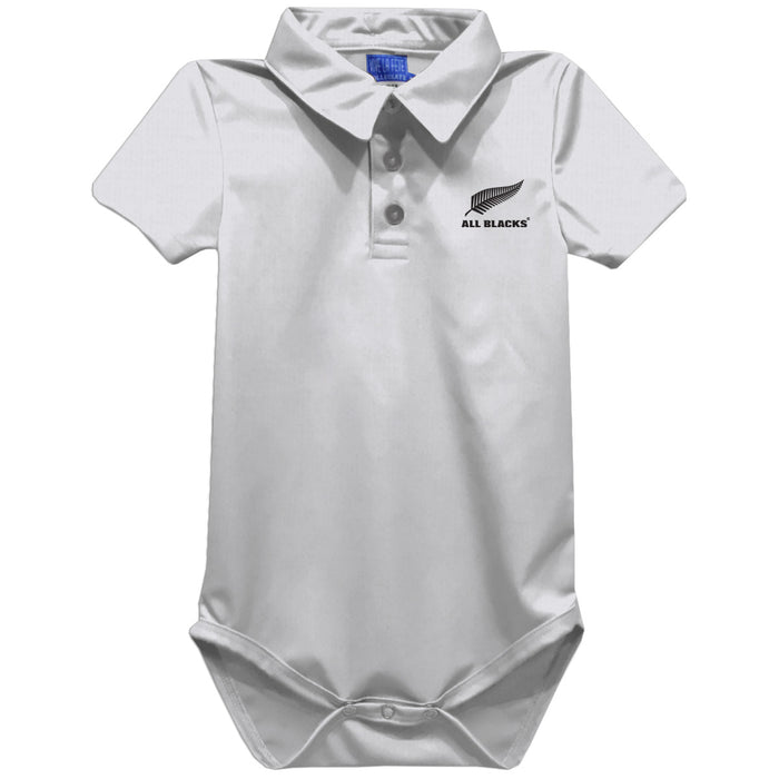 All Blacks Vive La Fete Solid Polo Bodysuit - White