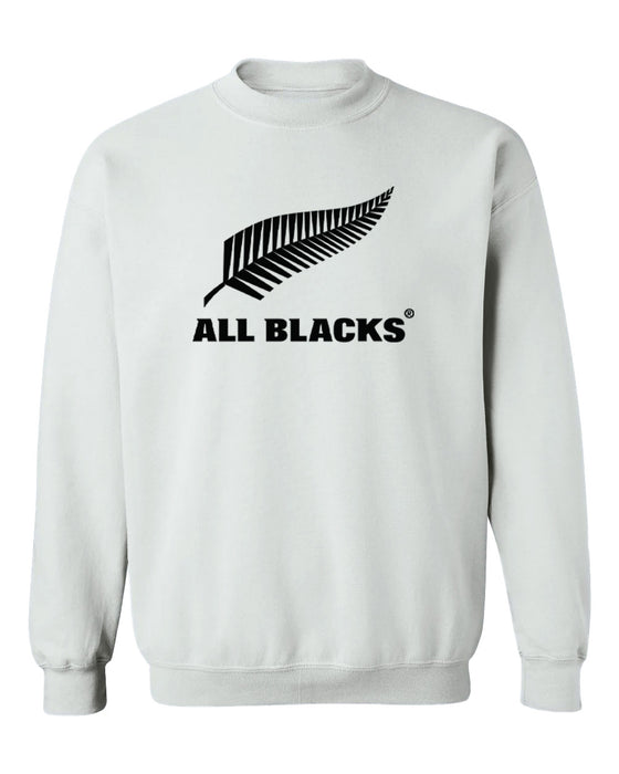New Zealand Rugby Womens Cotton Crewneck Pullover Sweatshirt White
