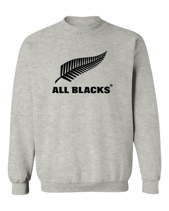 New Zealand Rugby Womens Cotton Crewneck Pullover Sweatshirt Grey