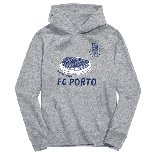 FC Porto Youth Grey Pullover Cotton Hoodie