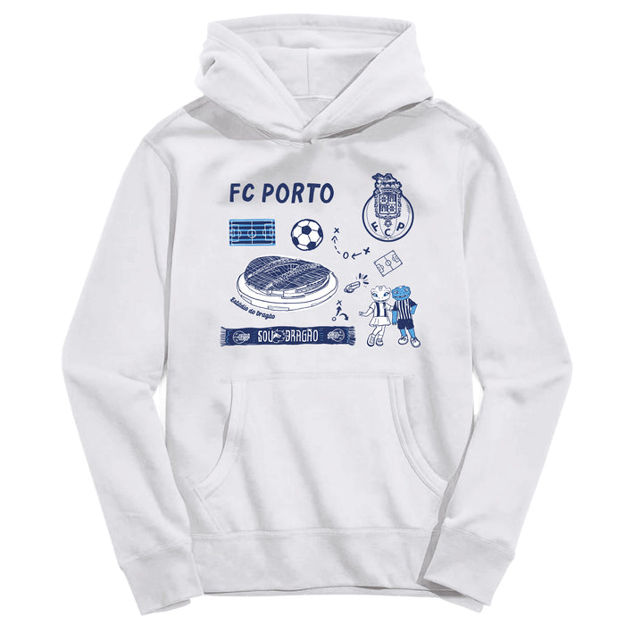 FC Porto Youth White Pullover Cotton Hoodie