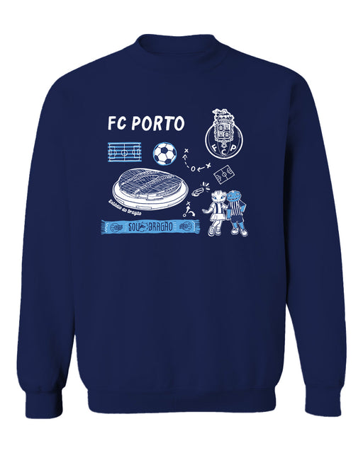 FC Porto Womens Navy Cotton Crewneck Pullover Sweatshirt