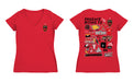 Phoenix Rising FC Women's V-neck Fitted Red Cotton T-Shirt - Vive La Fête - Online Apparel Store