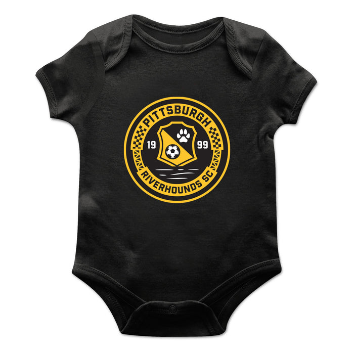 Pittsburgh SC Cotton Short Sleeve Bodysuit With Logo Black