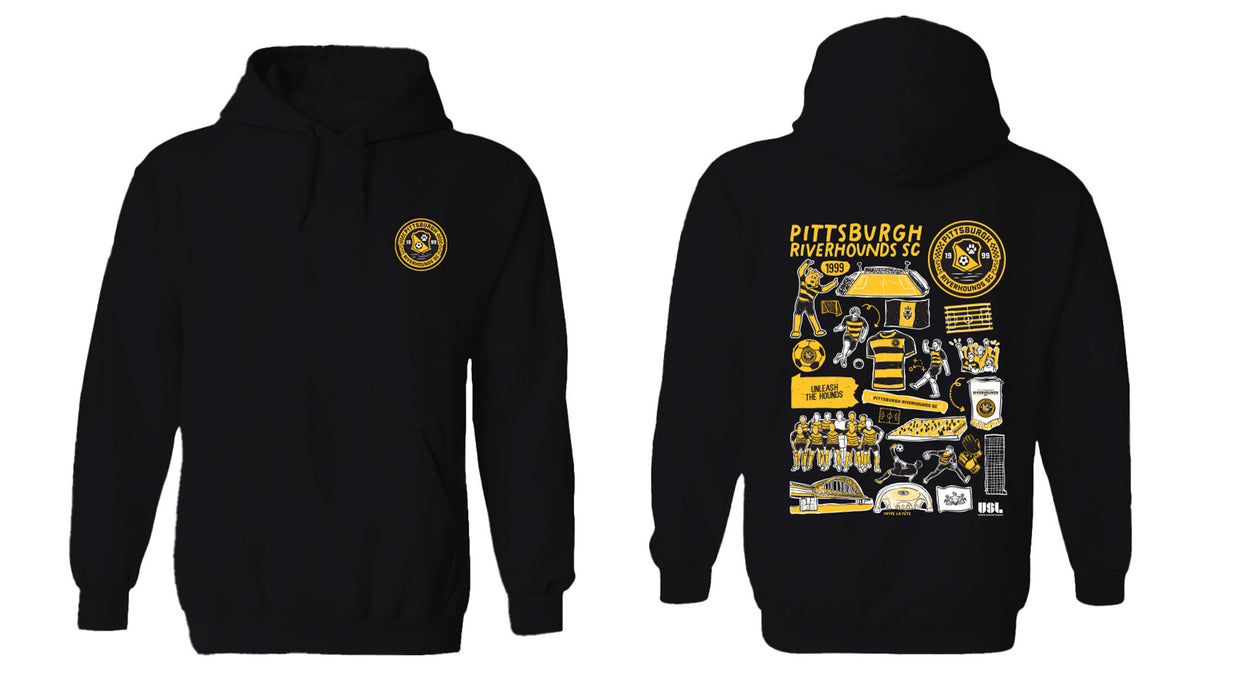 Pittsburgh SC Cotton Crewneck Pullover Sweatshirt Black Womens - Vive La Fête - Online Apparel Store