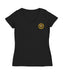 Pittsburgh SC Women's V-neck Fitted Black Cotton T-Shirt
