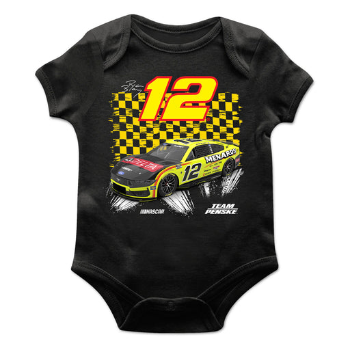 Ryan Blaney Cotton Short Sleeve Bodysuit Black