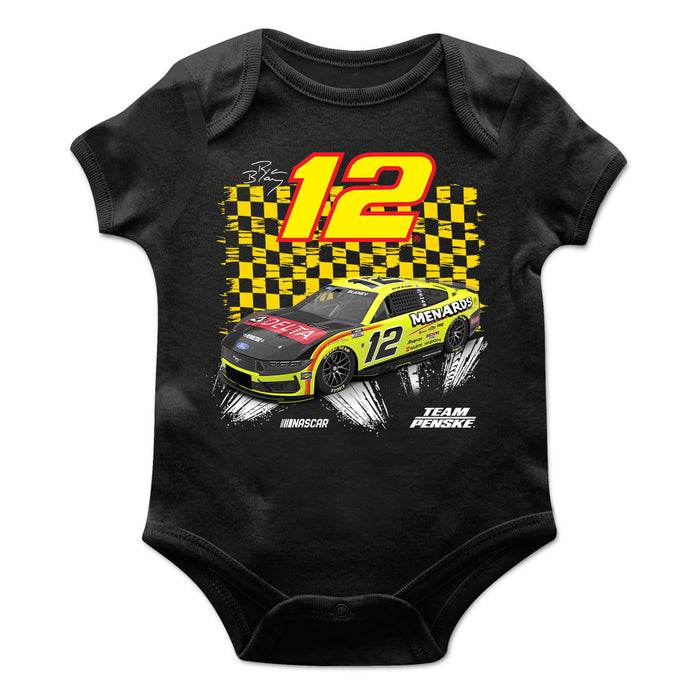 Ryan Blaney Cotton Short Sleeve Bodysuit Black