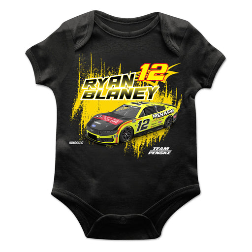 Ryan Blaney Cotton Short Sleeve Bodysuit Black