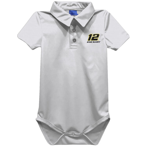 Ryan Blaney Vive La Fete Solid Polo Bodysuit - White