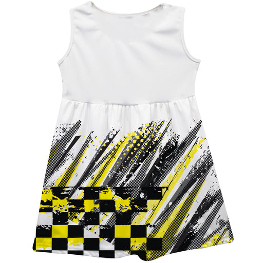 Ryan Blaney Nascar Abstract Check Halftones Tank Dress - White - Vive La Fête - Online Apparel Store