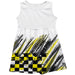 Ryan Blaney Nascar Abstract Check Halftones Tank Dress - White - Vive La Fête - Online Apparel Store