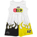 Ryan Blaney Nascar Car Flames Tank Dress - White